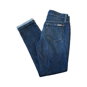 Joe's Jeans New Castle Womens Boyfriend Slim Jeans Size 25 Cuffed Blue
